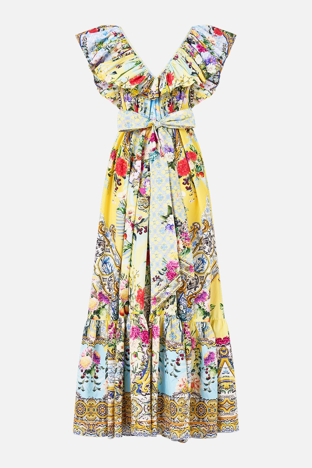 FRILL NECK DRESS WITH HARDWARE FLOR FANTÁSTICA