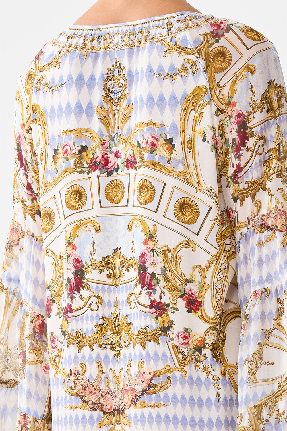 A-LINE GATHERED PANEL DRESS THRONE GAMES