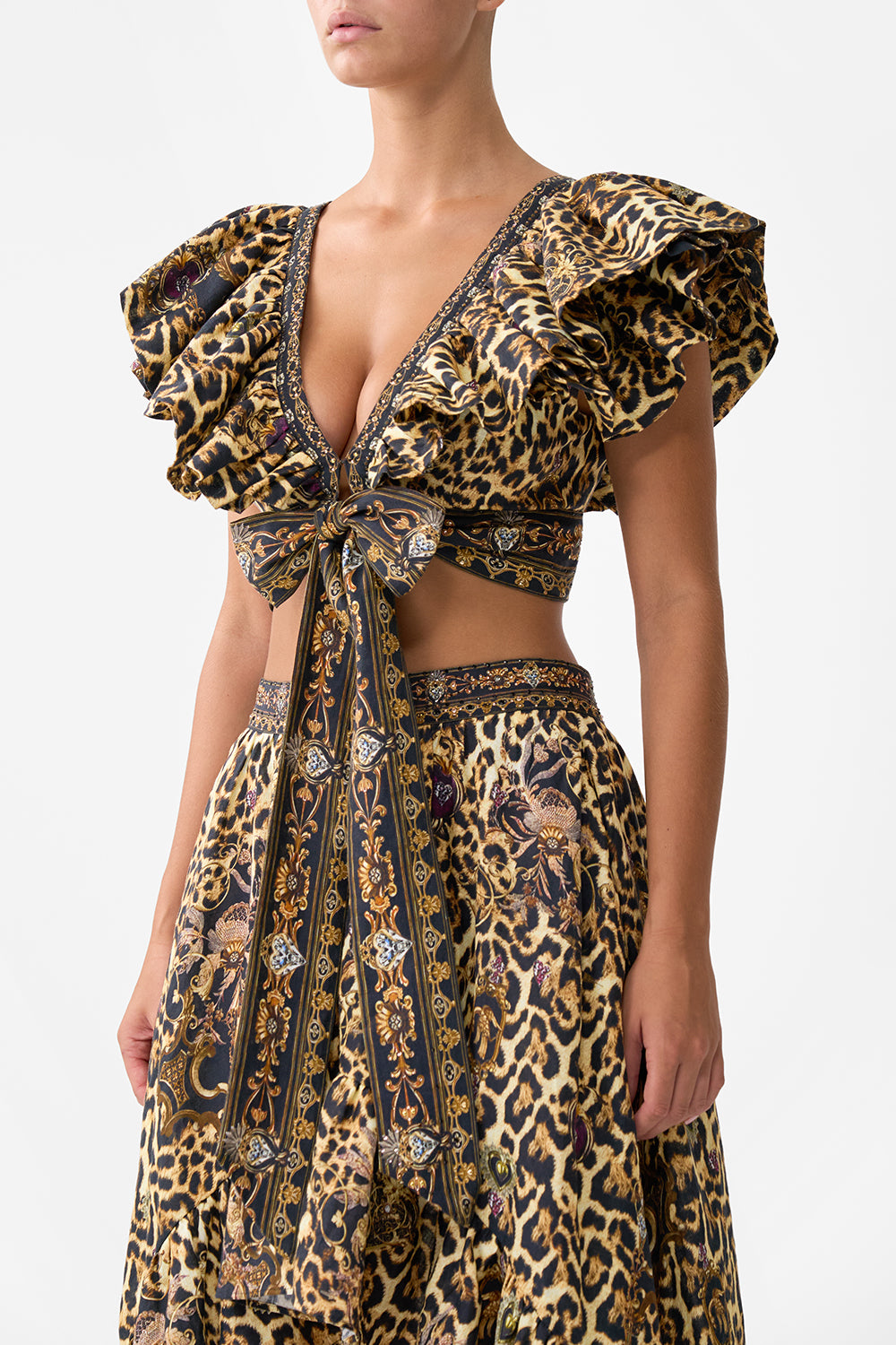 RUFFLE WRAP TOP SAINTS AND SISTERS