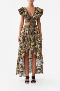 HIGH LOW RUFFLE SKIRT SAINTS AND SISTERS