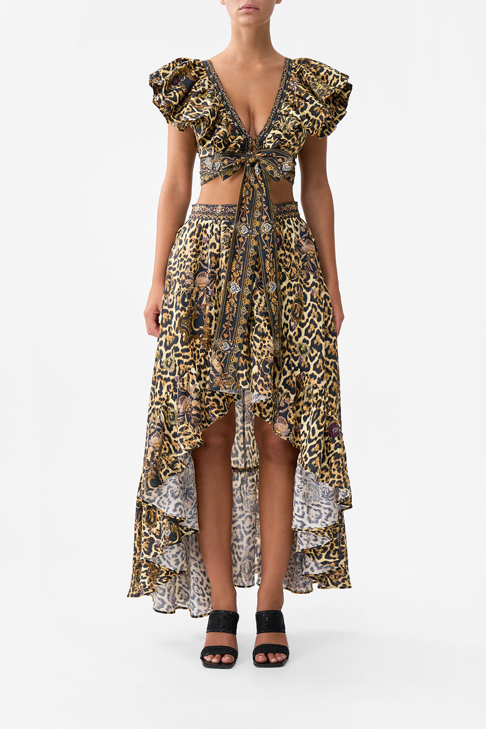 HIGH LOW RUFFLE SKIRT SAINTS AND SISTERS