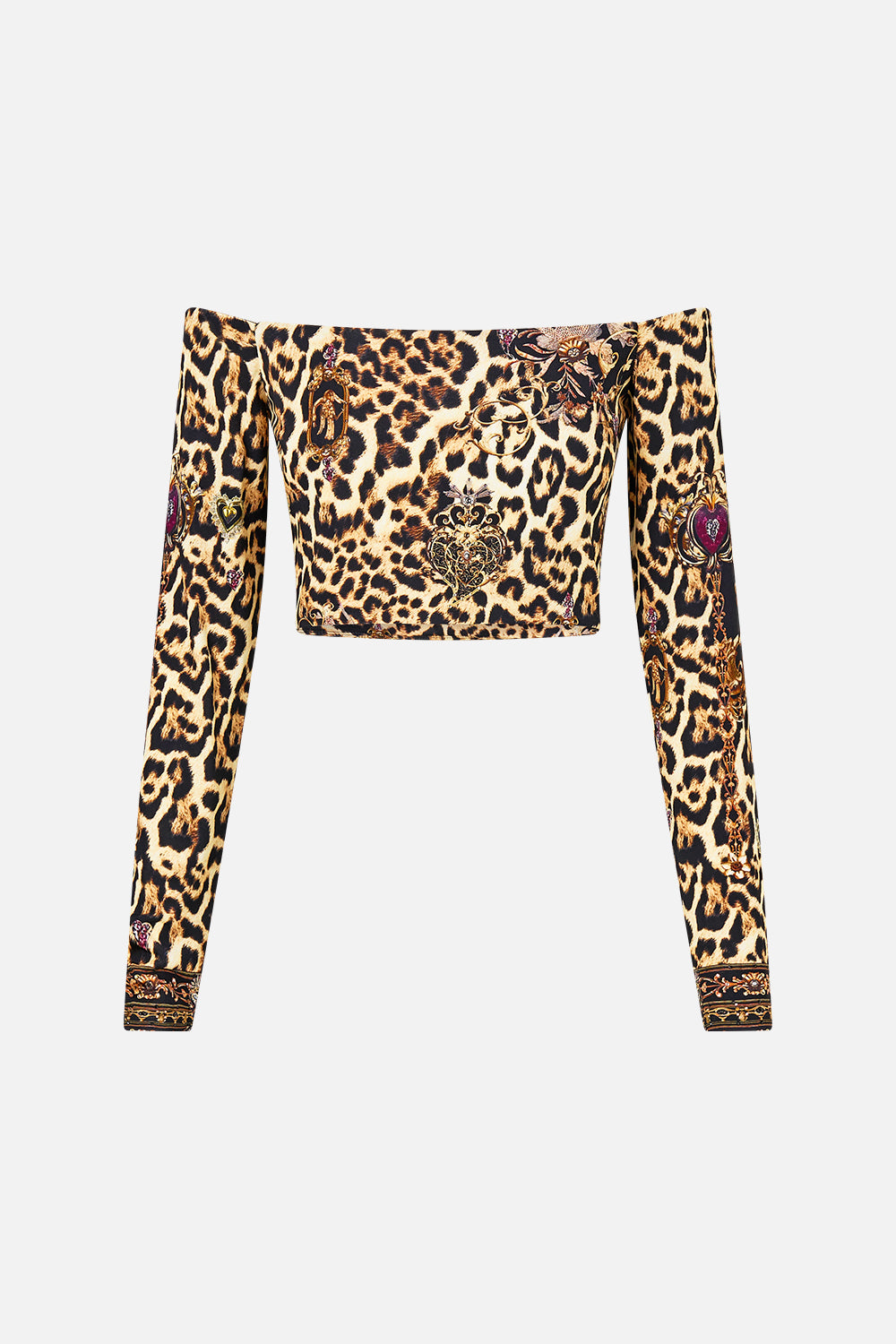 OFF SHOULDER  CROPPED JERSEY TOP SAINTS AND SISTERS