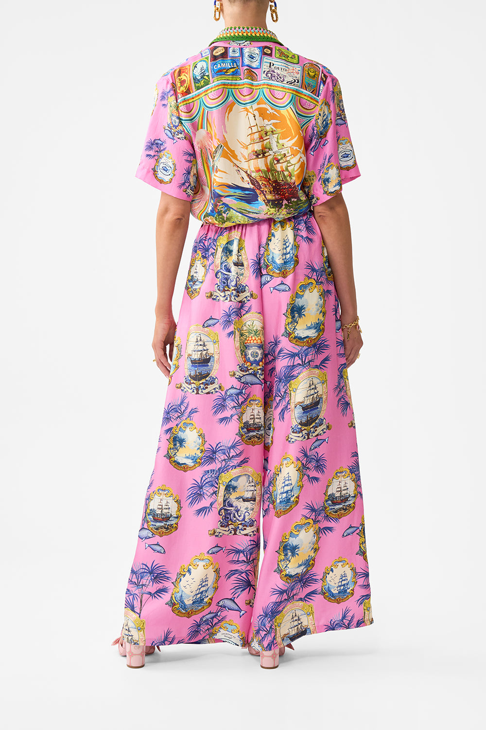 WIDE LEG TROUSER WITH FRONT POCKETS SALTY SPLENDOUR