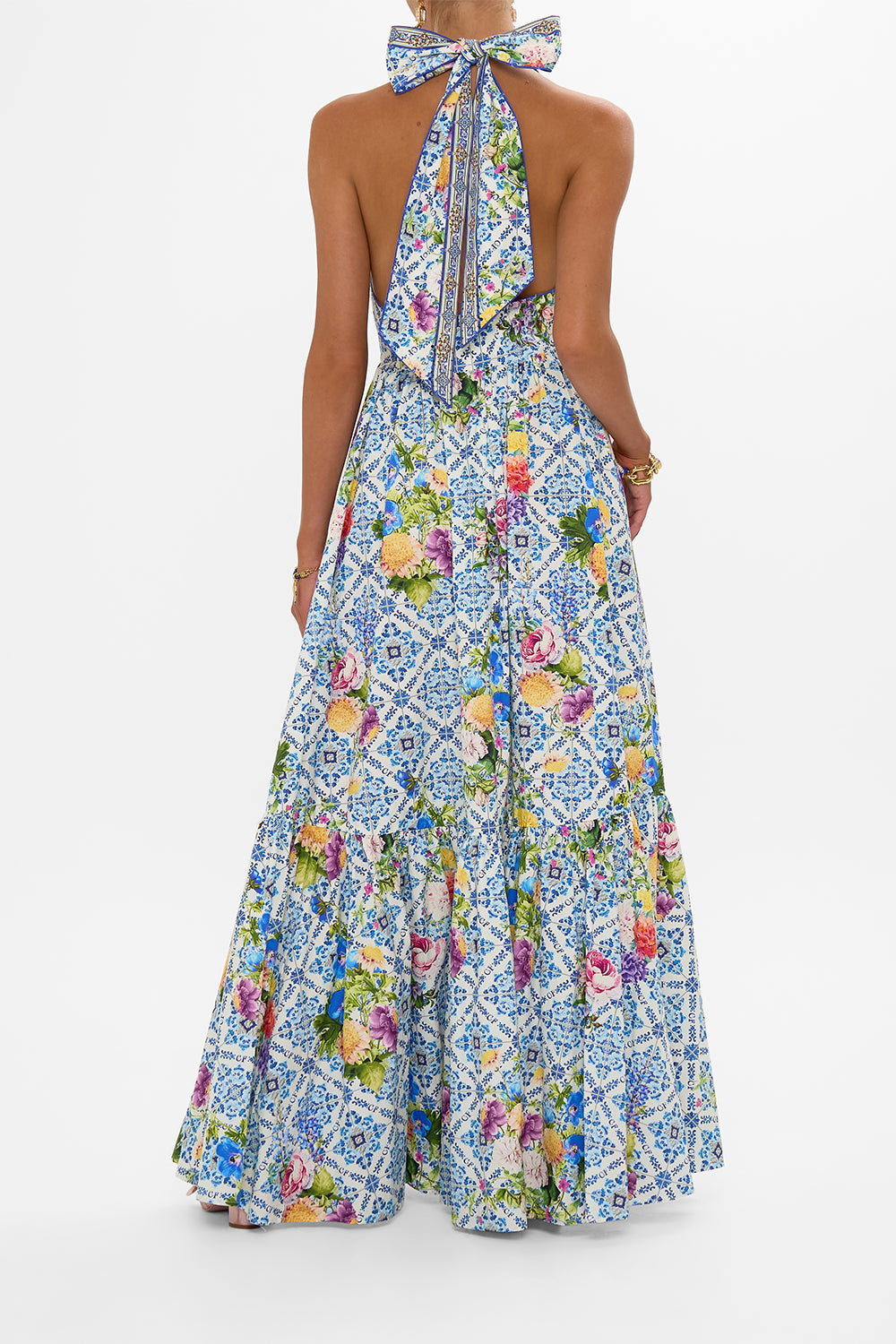 RUFFLE HEM HALTER DRESS WALL TO WALL WONDERS