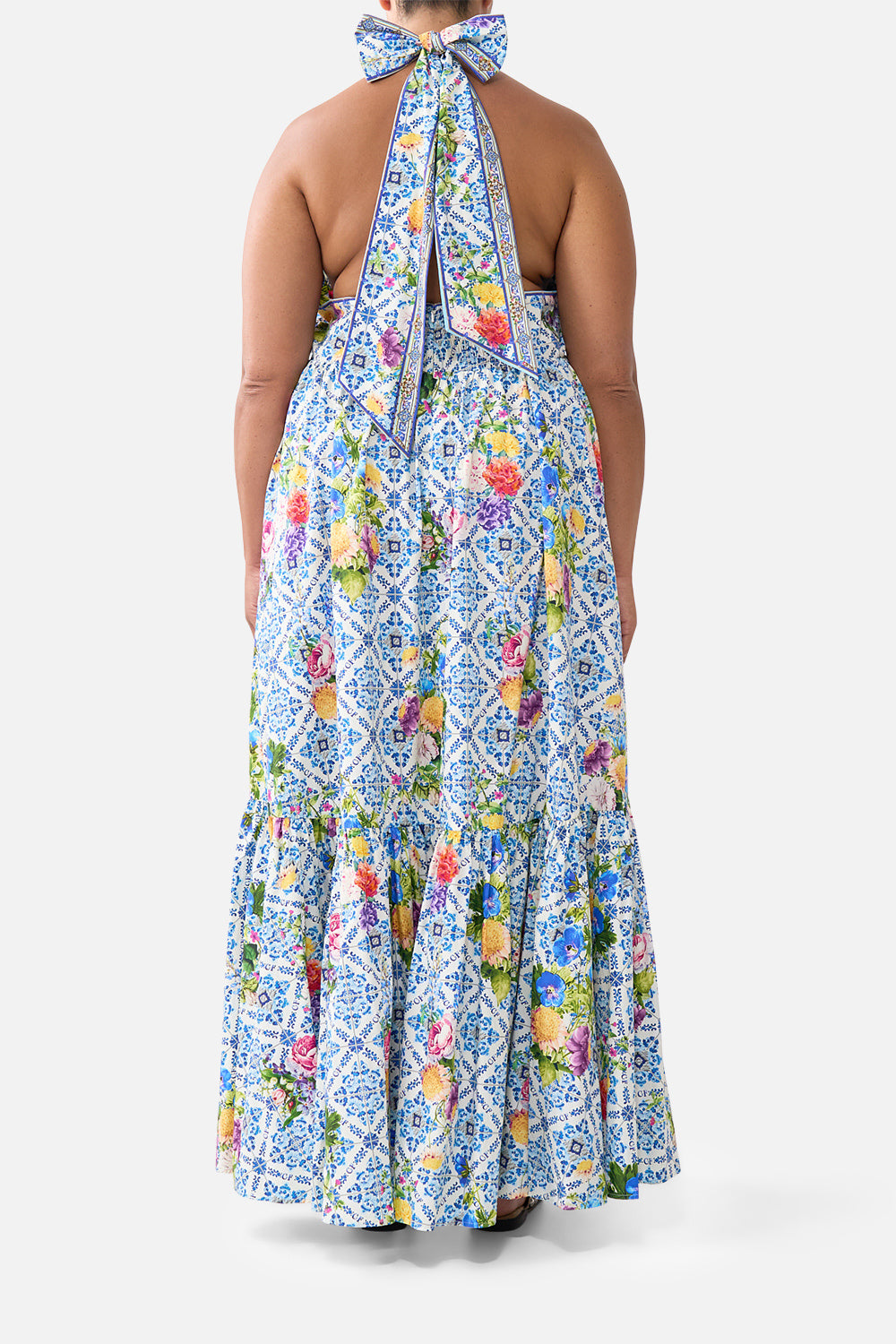 RUFFLE HEM HALTER DRESS WALL TO WALL WONDERS