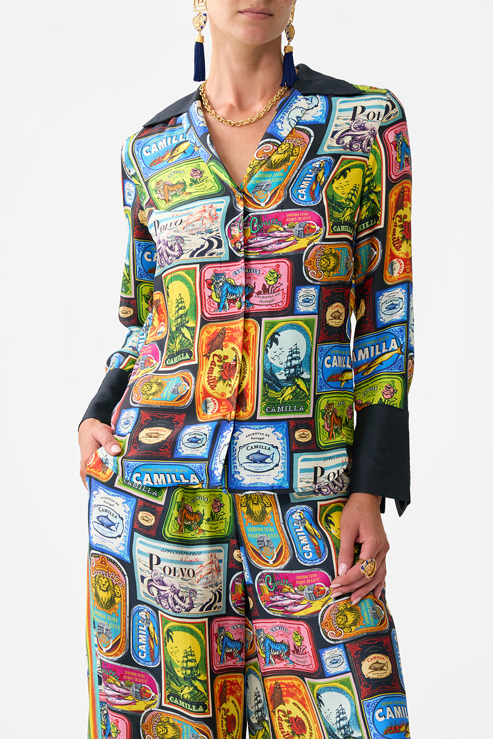 The CAMILLA PYJAMA SHIRT SAL DO MAR