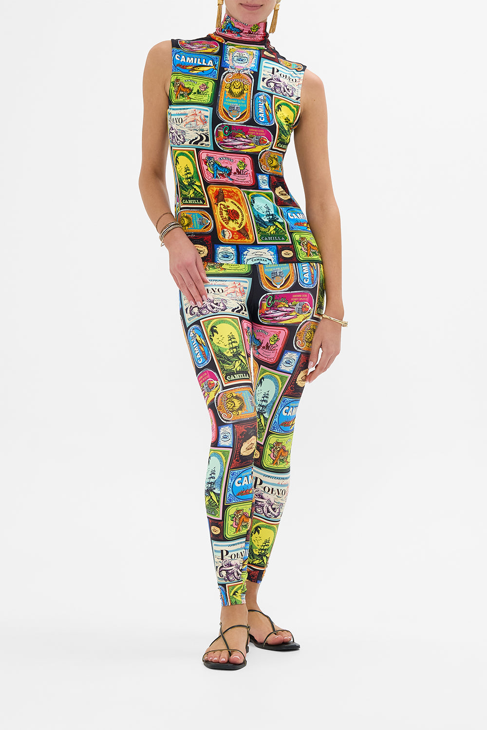 JERSEY SLEEVELESS TURTLENECK SAL DO MAR