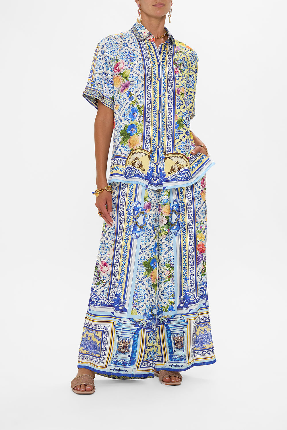 CAMILLA Classic Shirt in Wall To Wall Wonders print