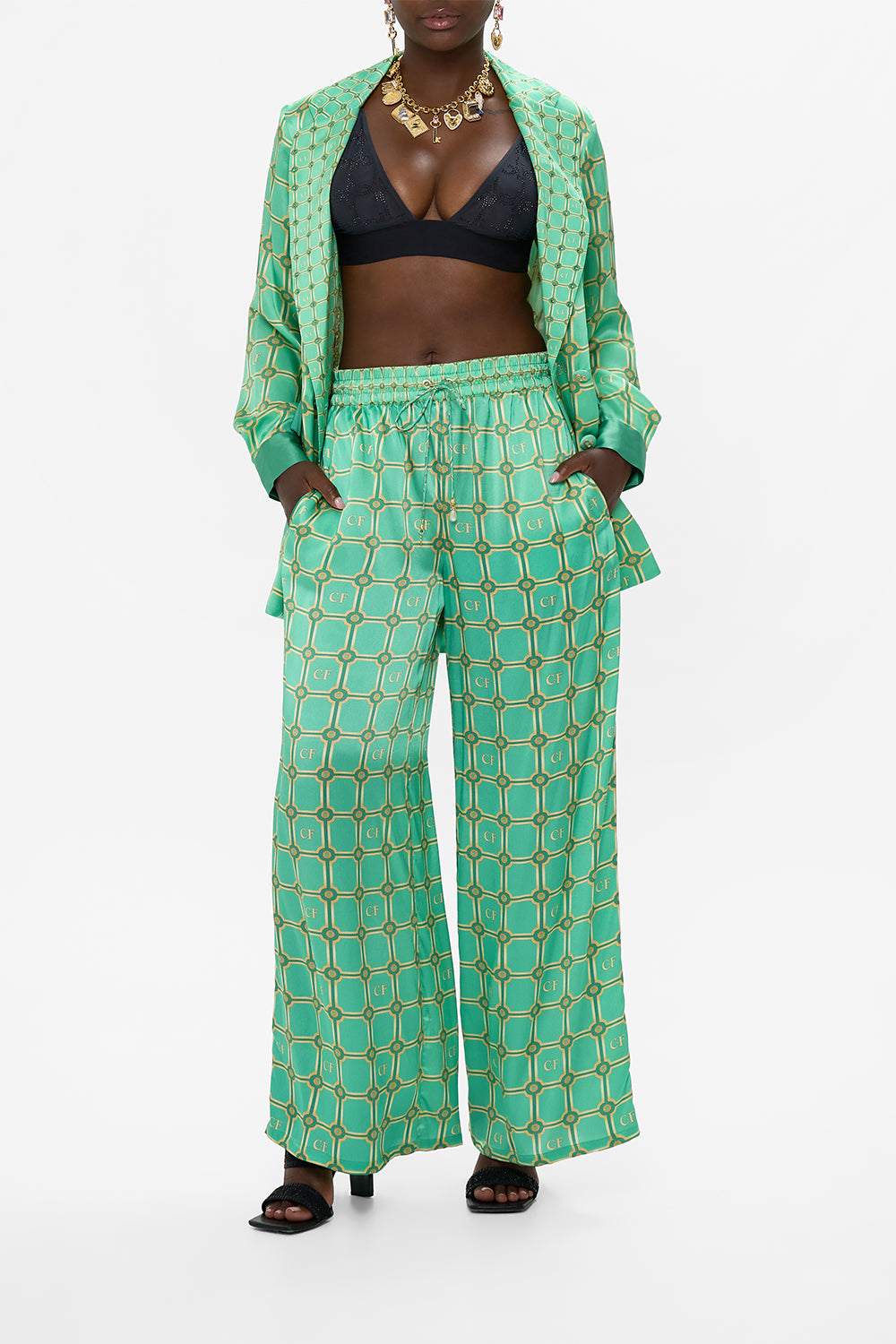 CAMILLA Straight Leg Pant in Pestana Panorama print