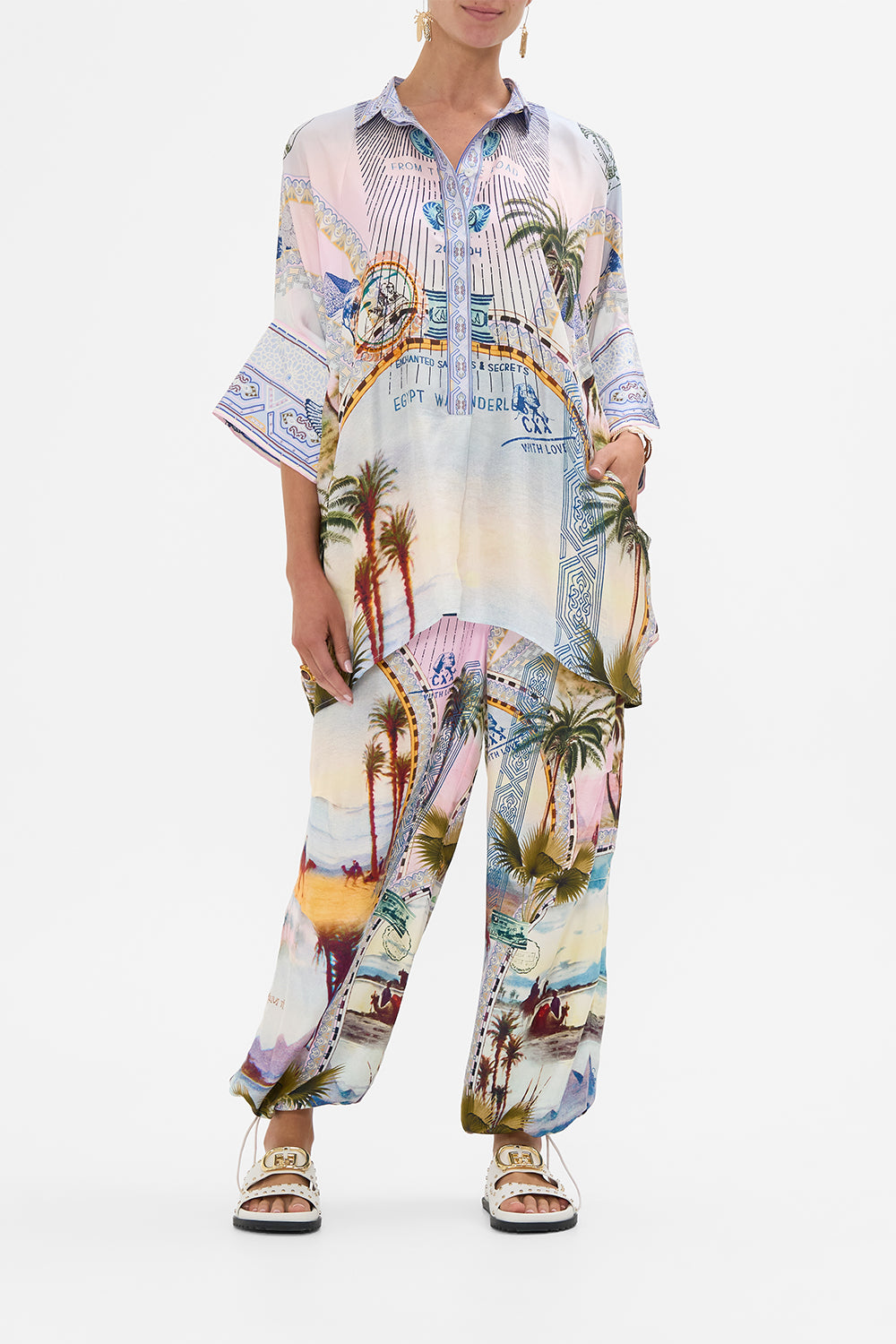 CAMILLAi batwing shirt in Call Me in Cairo print