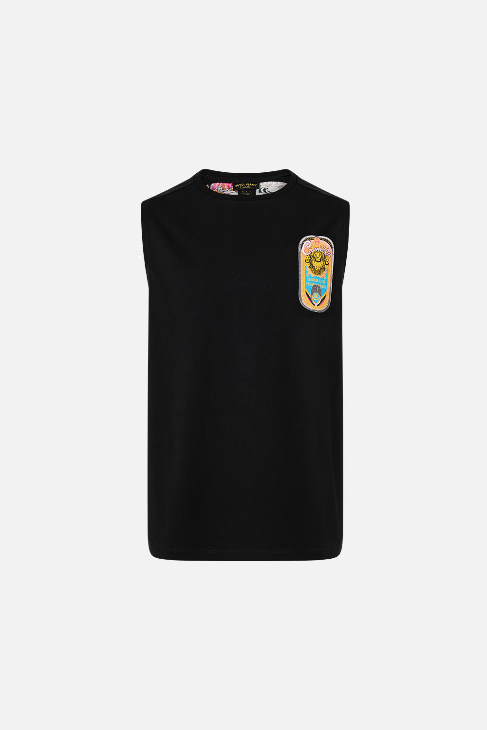 CONTRAST PANEL SLEEVELESS TEE SAL DO MAR