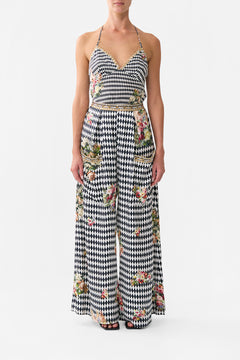 WIDE LEG TROUSER WITH FRONT POCKETS ROCOCO GLOW