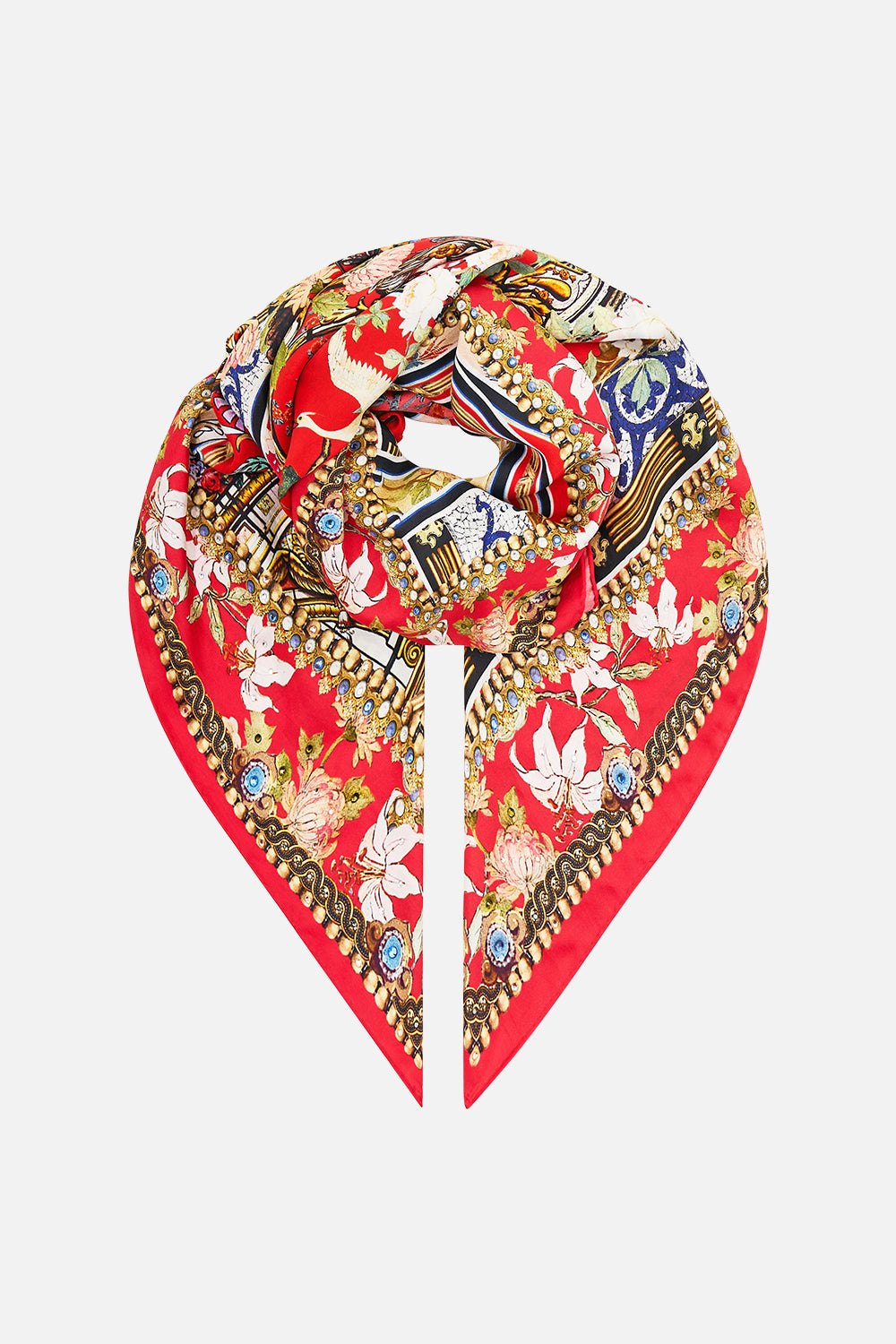 CAMILLA Large Square Scarf in Lisboa Luxe print