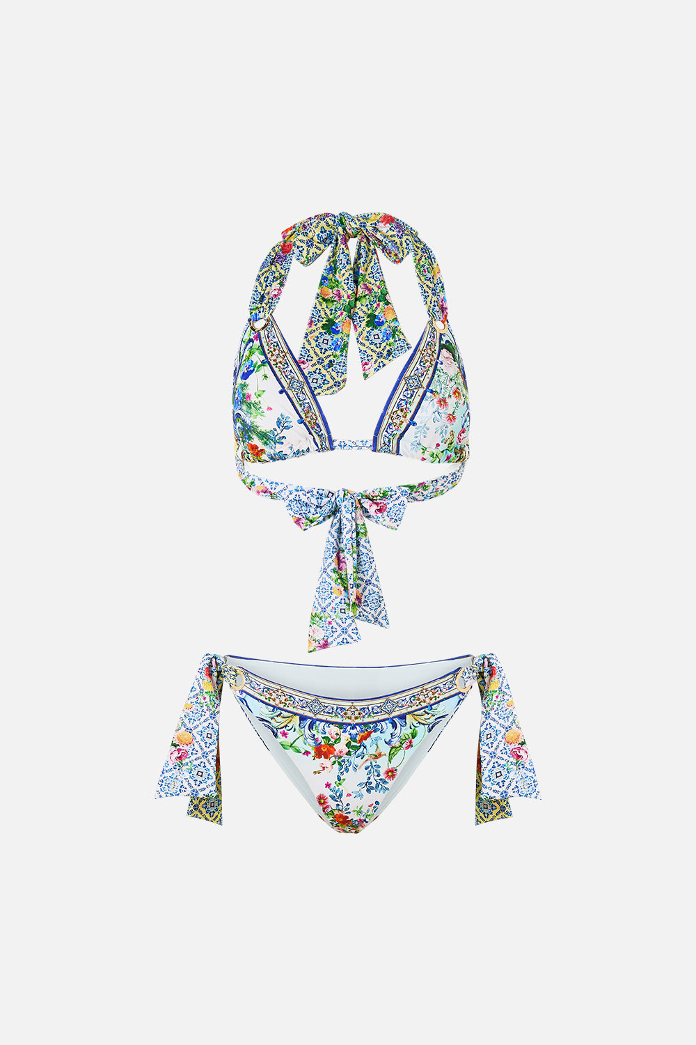 EYELET TIE BIKINI SET WALL TO WALL WONDERS