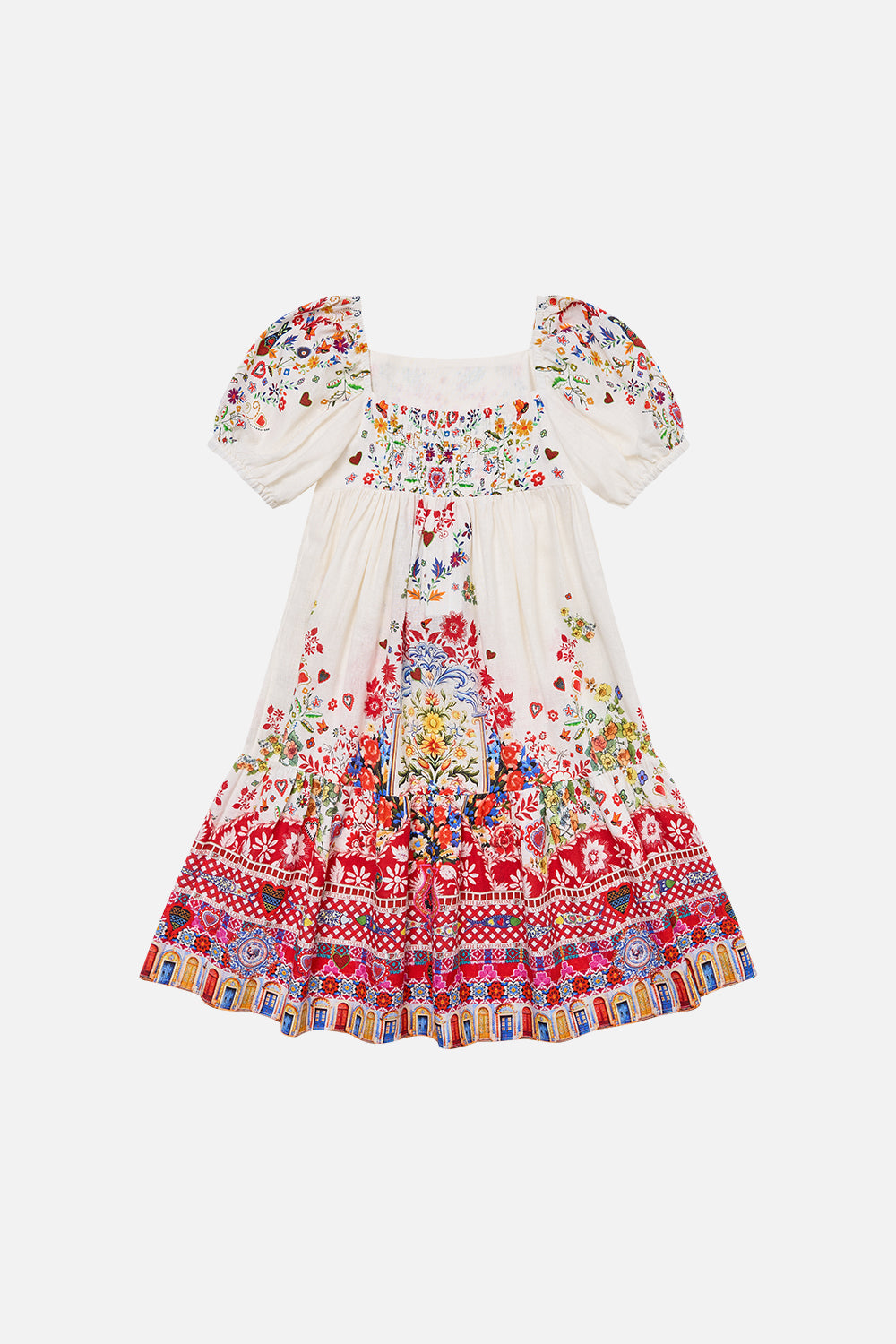 KIDS MIDI DRESS WITH PUFF SLEEVE 4-10 FAITH, LUCK & JUSTICE