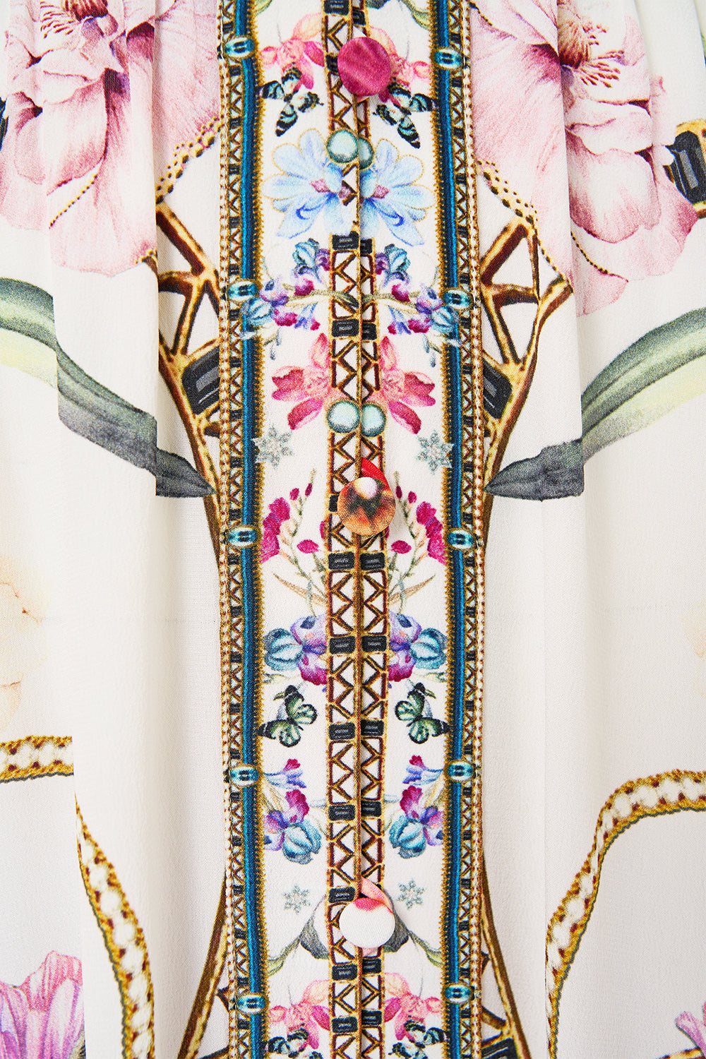 SHAPED WAISTBAND DRESS WITH RUFFLE SLEEVE MONSERRATE MAGIC