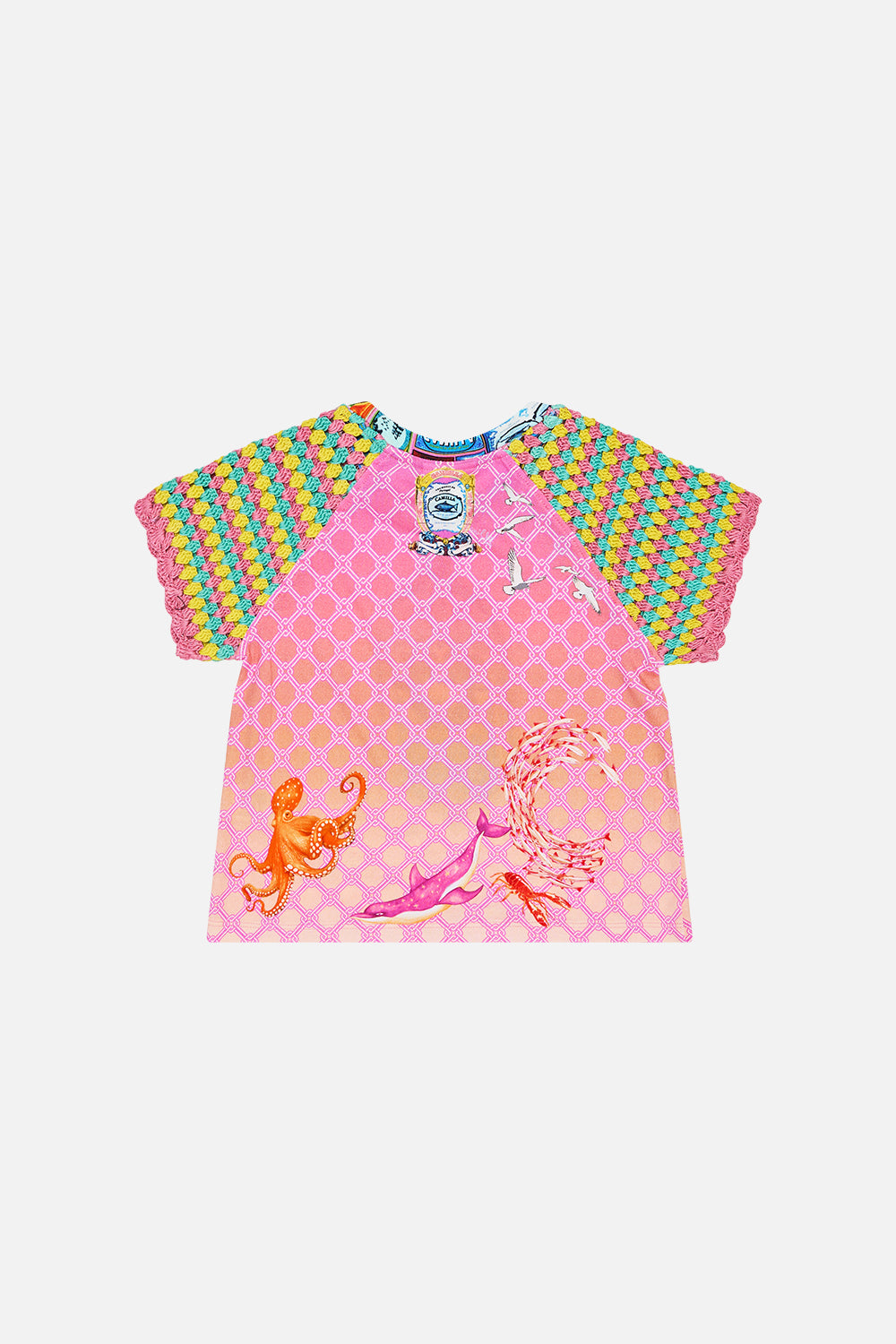 The CAMILLA KIDS RAGLAN TEE 4-10 SALTY SPLENDOUR