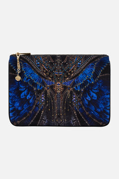 CAMILLA Small Canvas Clutch in Other Side of The Oasis print. 