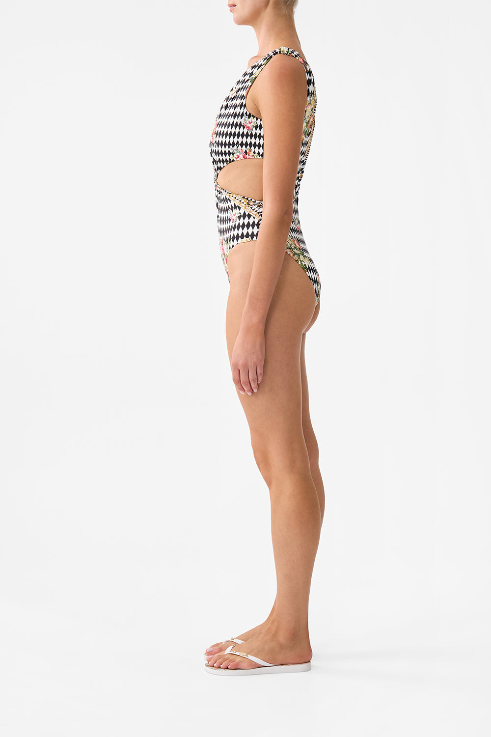 The CAMILLA TWIST FRONT CUT OUT ONE PIECE ROCOCO GLOW