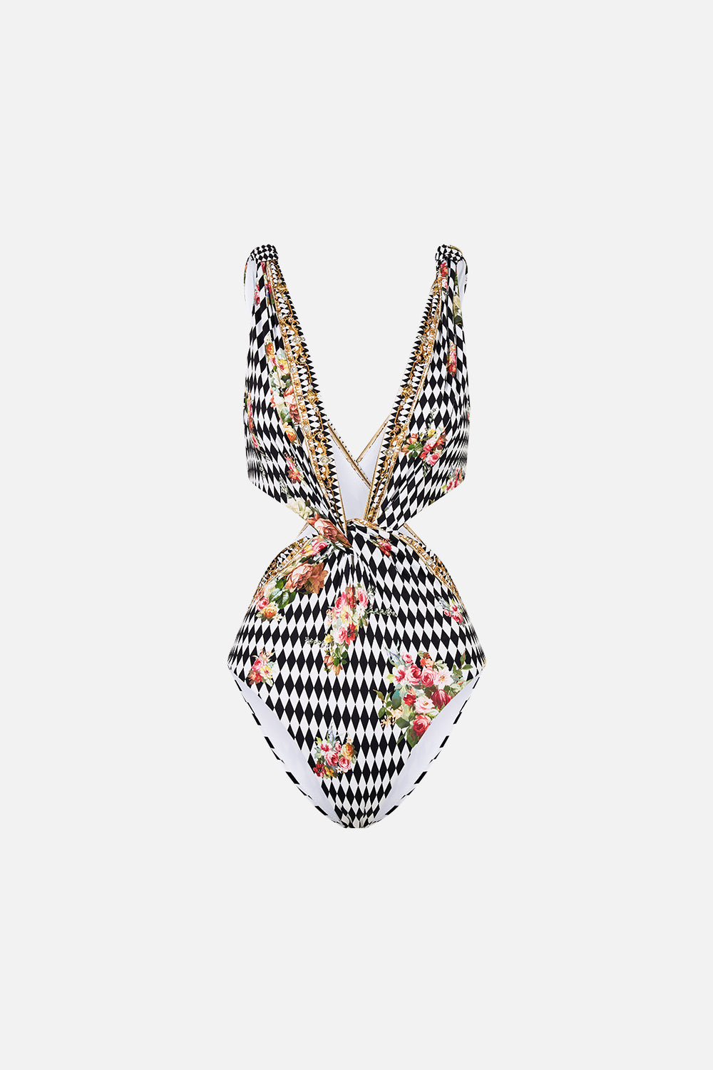 The CAMILLA TWIST FRONT CUT OUT ONE PIECE ROCOCO GLOW
