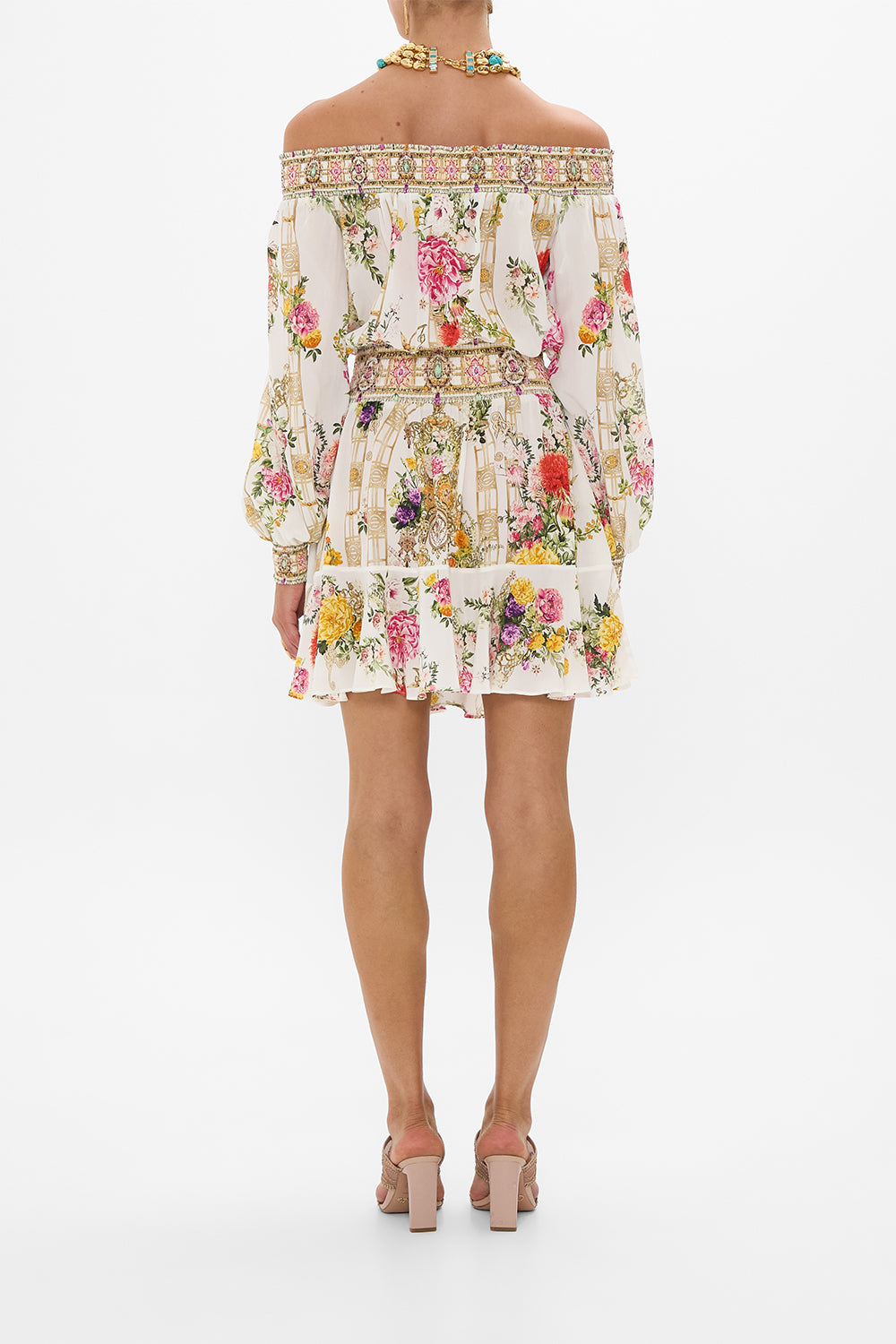 OFF SHOULDER SHORT DRESS EGYPTIAN ROSE