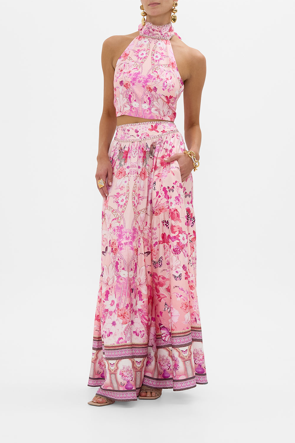 HALTER TIE BACK TOP BOTANICAL NOVELLA