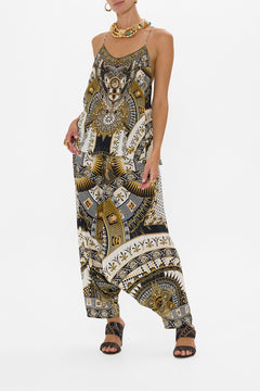 CAMILLA T Back Shoestring Top in Temples Of Dendara print