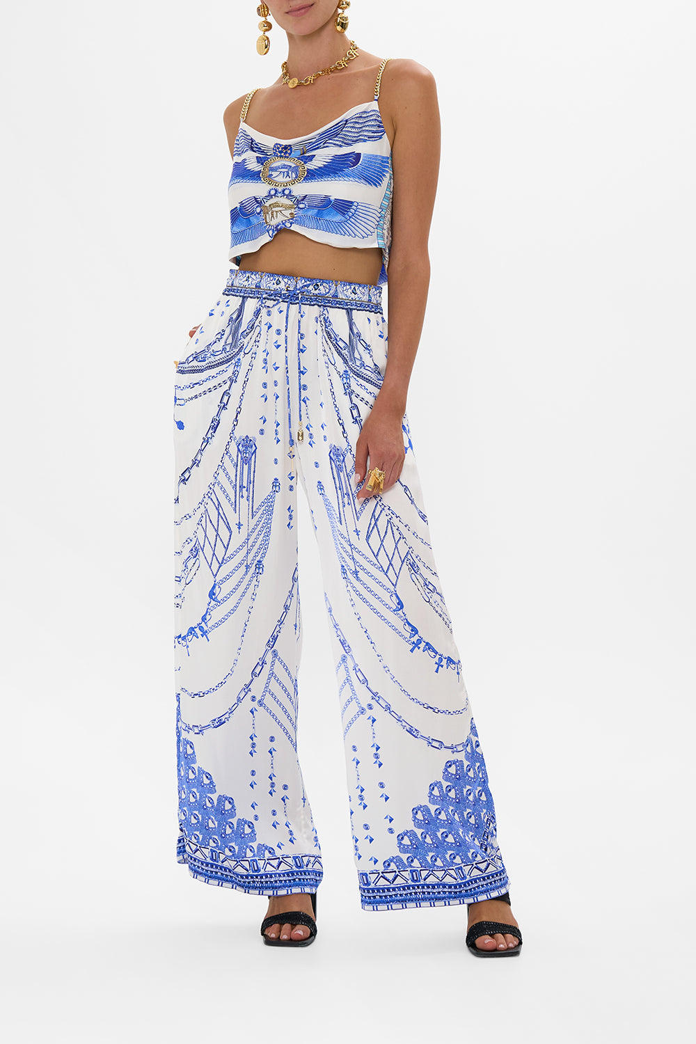 CAMILLA Straight Leg Pant in Dancing With Daylight print