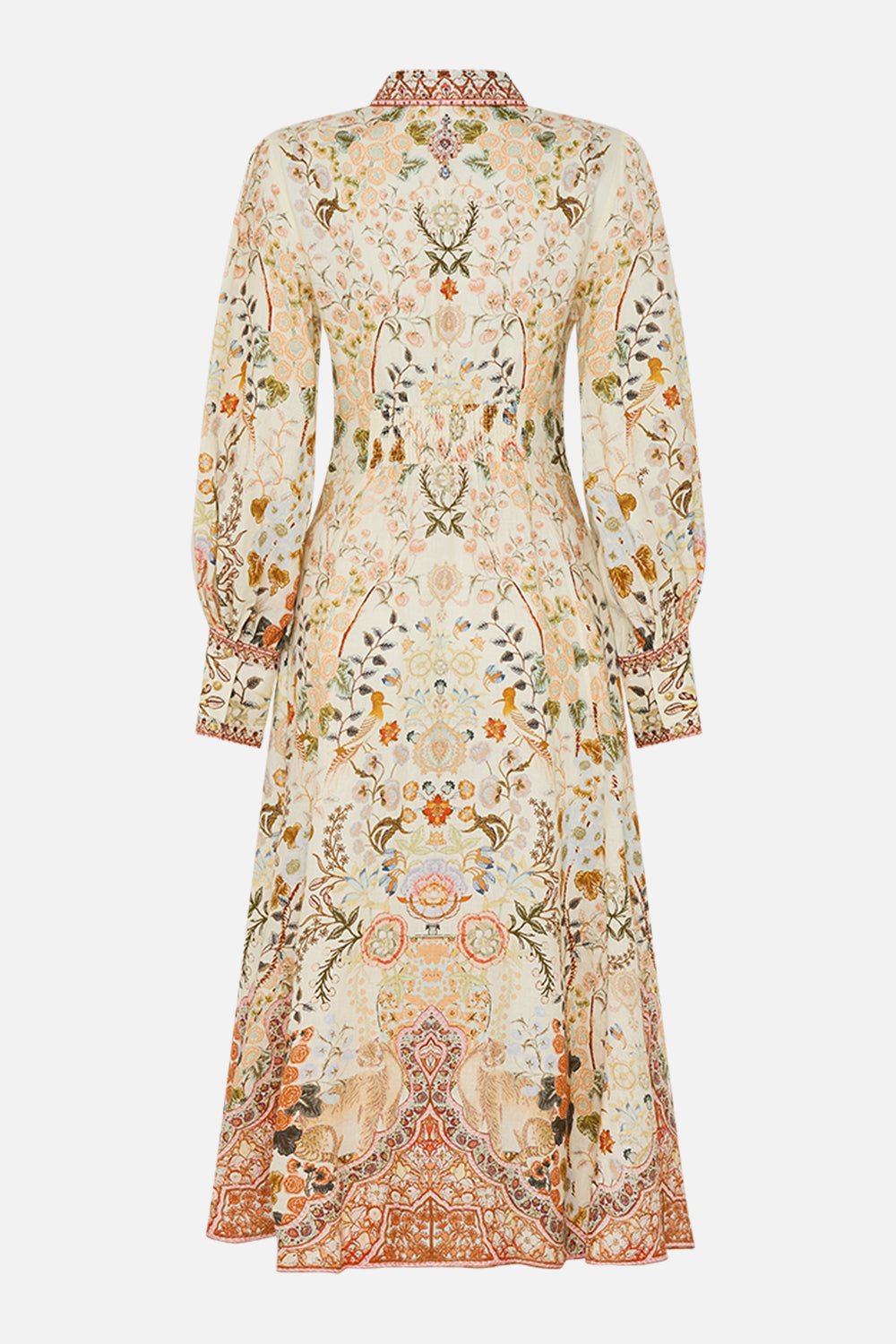 CAMILLA Waist Tie Shirt Dress in Honour of Heirlooms print