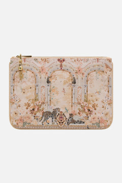 CAMILLA small canvas clutch in Adorned in Antiquity print. 