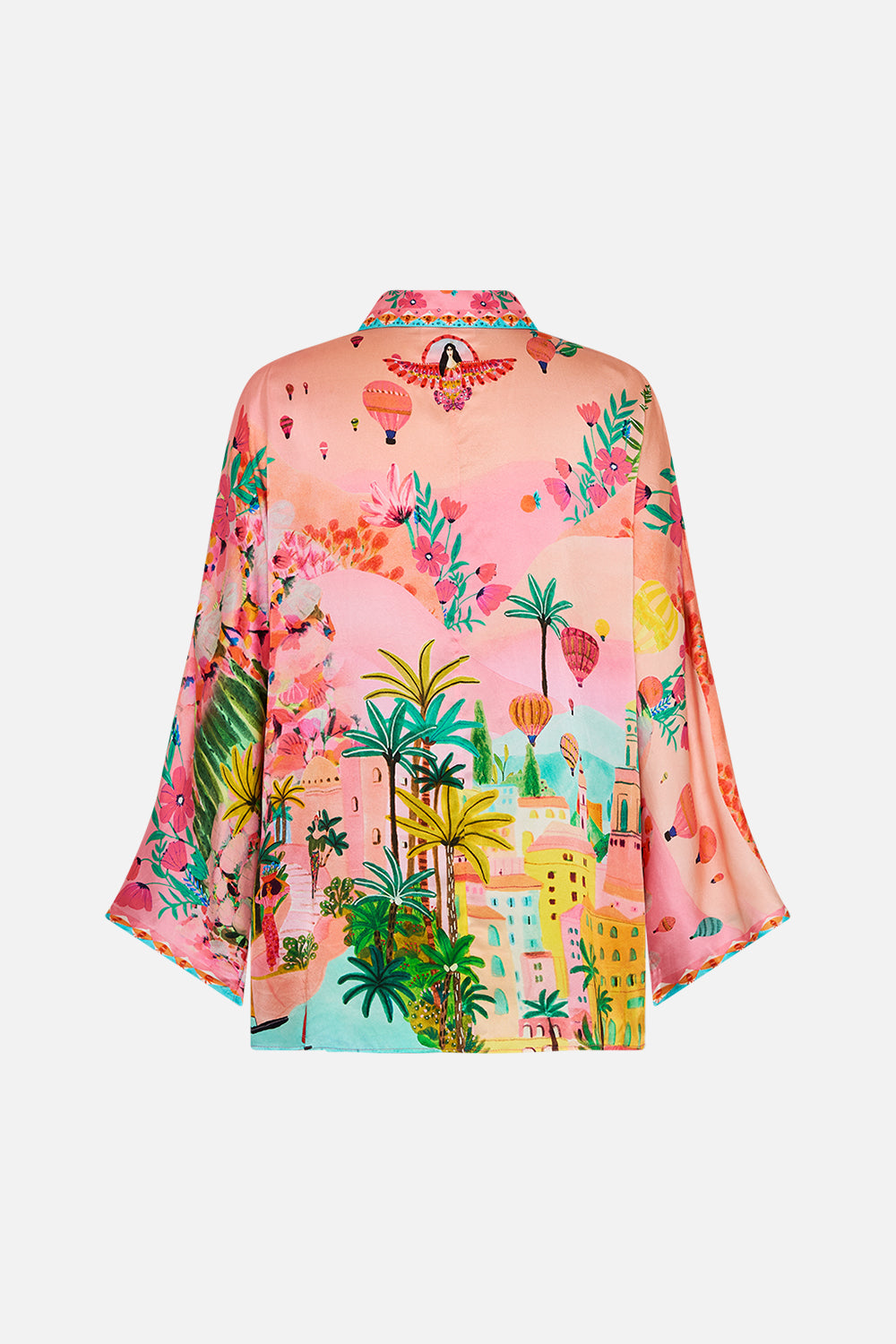 CAMILLA Wide Sleeve Blouse in Sister Sunet print. 
