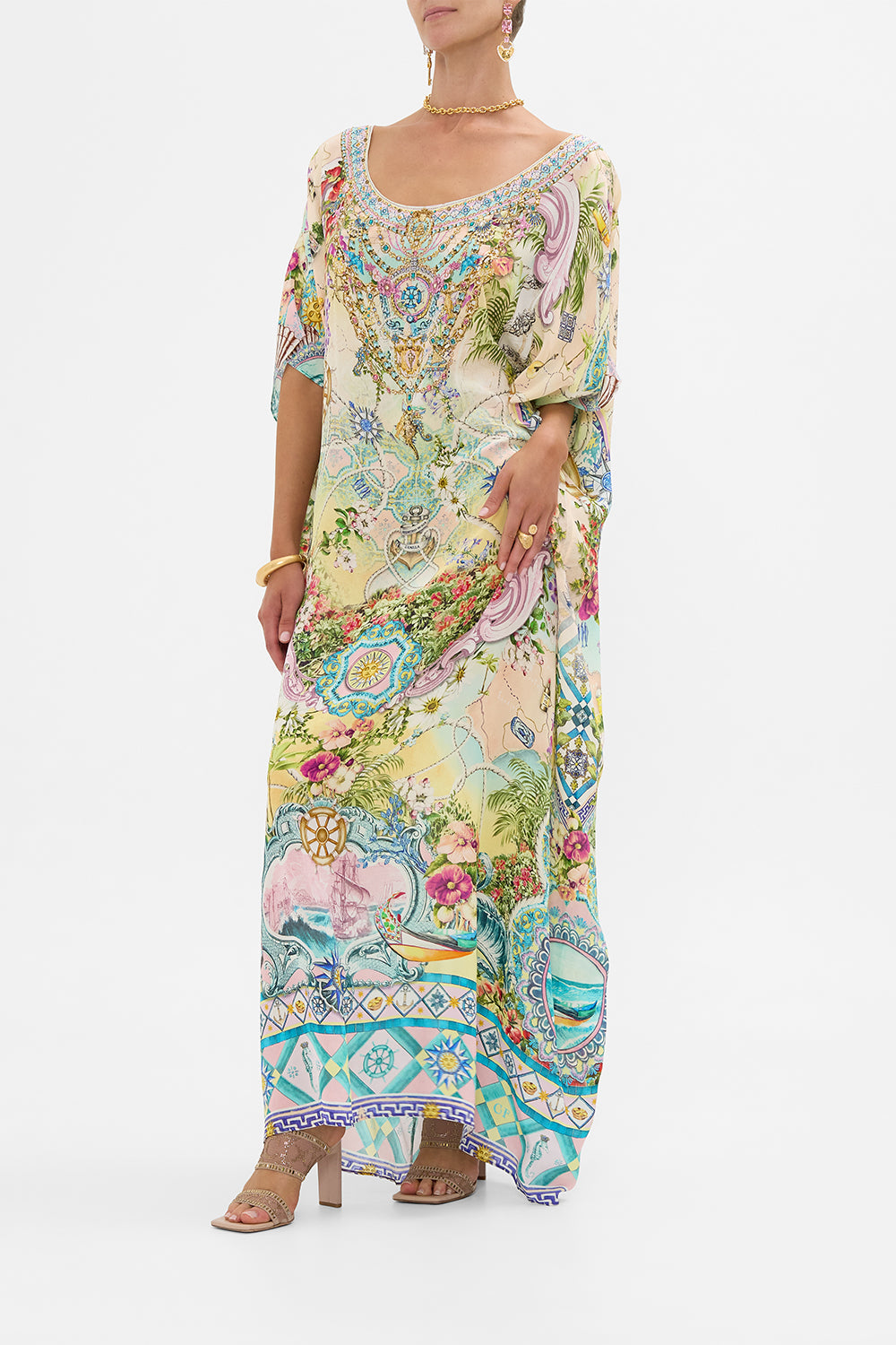 ROUND NECK KAFTAN COASTAL TREASURE