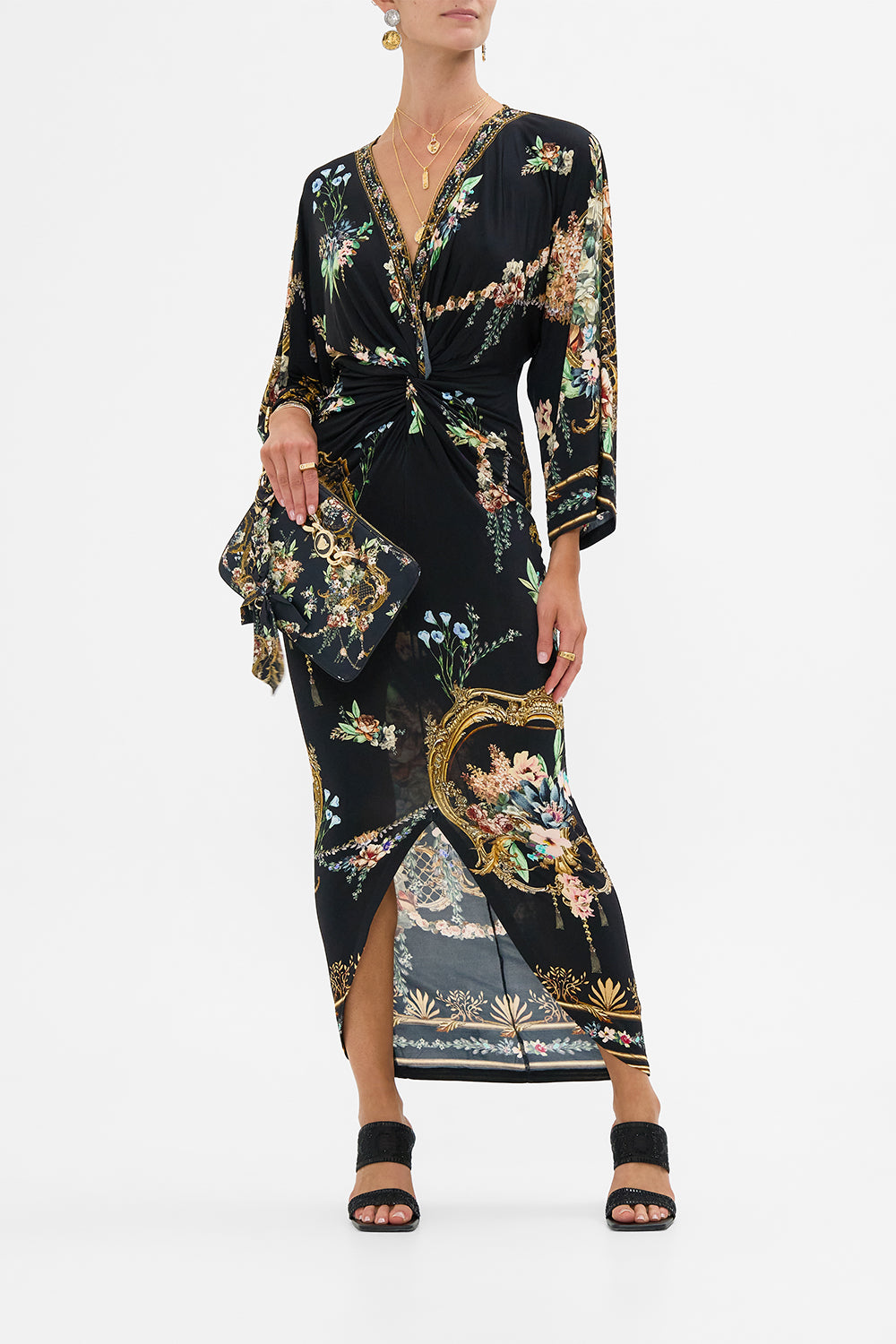 The Noble Endeavours Long Split Front Twist Dress | CAMILLA AU