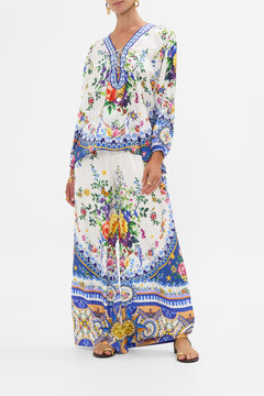 The CAMILLA Straight Leg Pant in our Tiles Darls print.