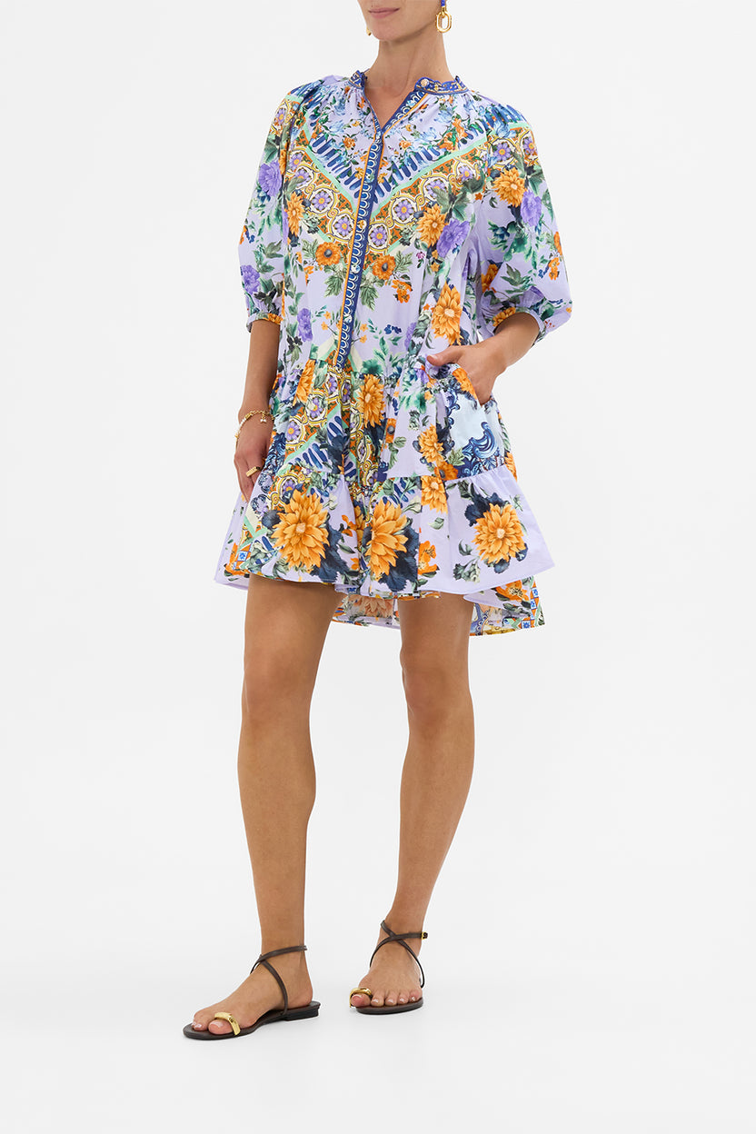 SHOULDER FRILL SHORT DRESS LUSCIOUS IN LISBON