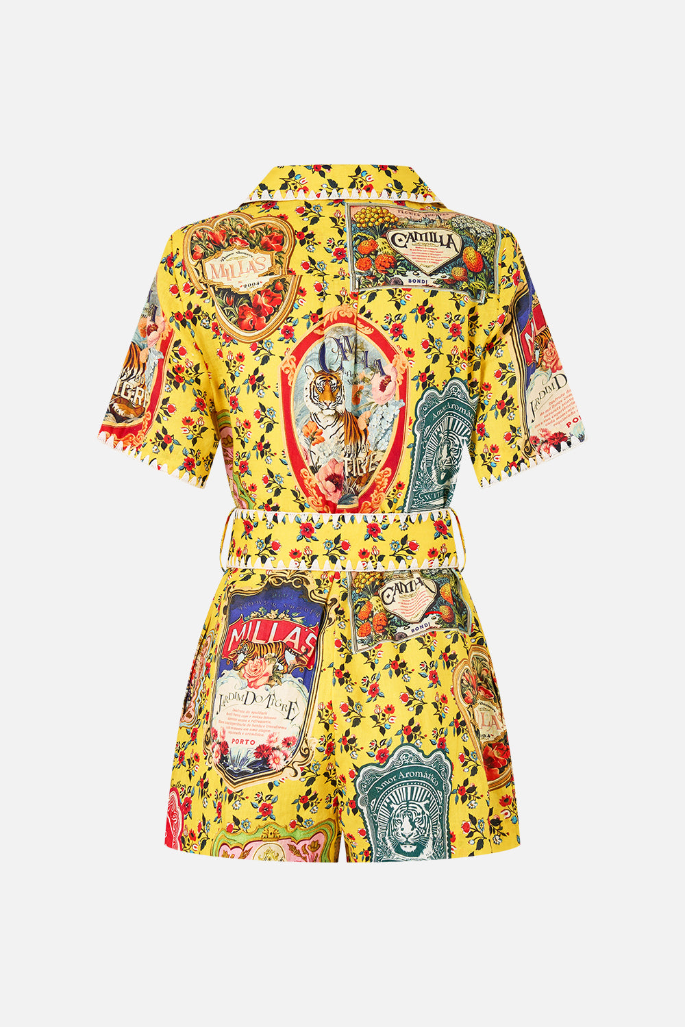 The CAMILLA Pocket Playsuit in our Soap Opera print.