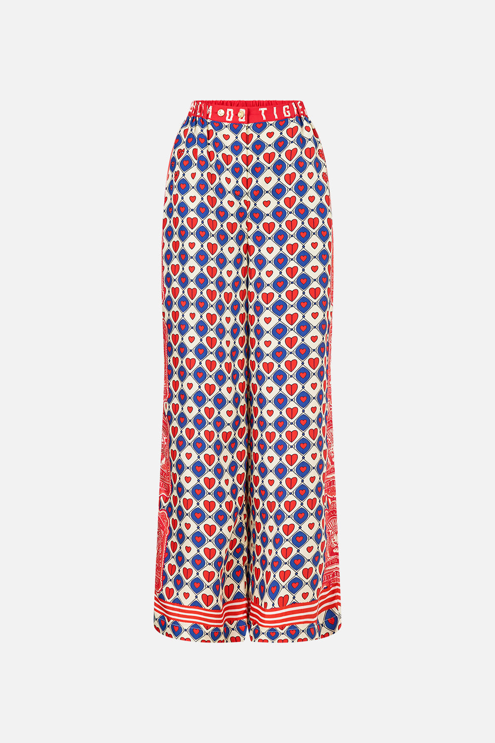 The CAMILLA Button Front Lounge Pant in our Rinse & Roar print.