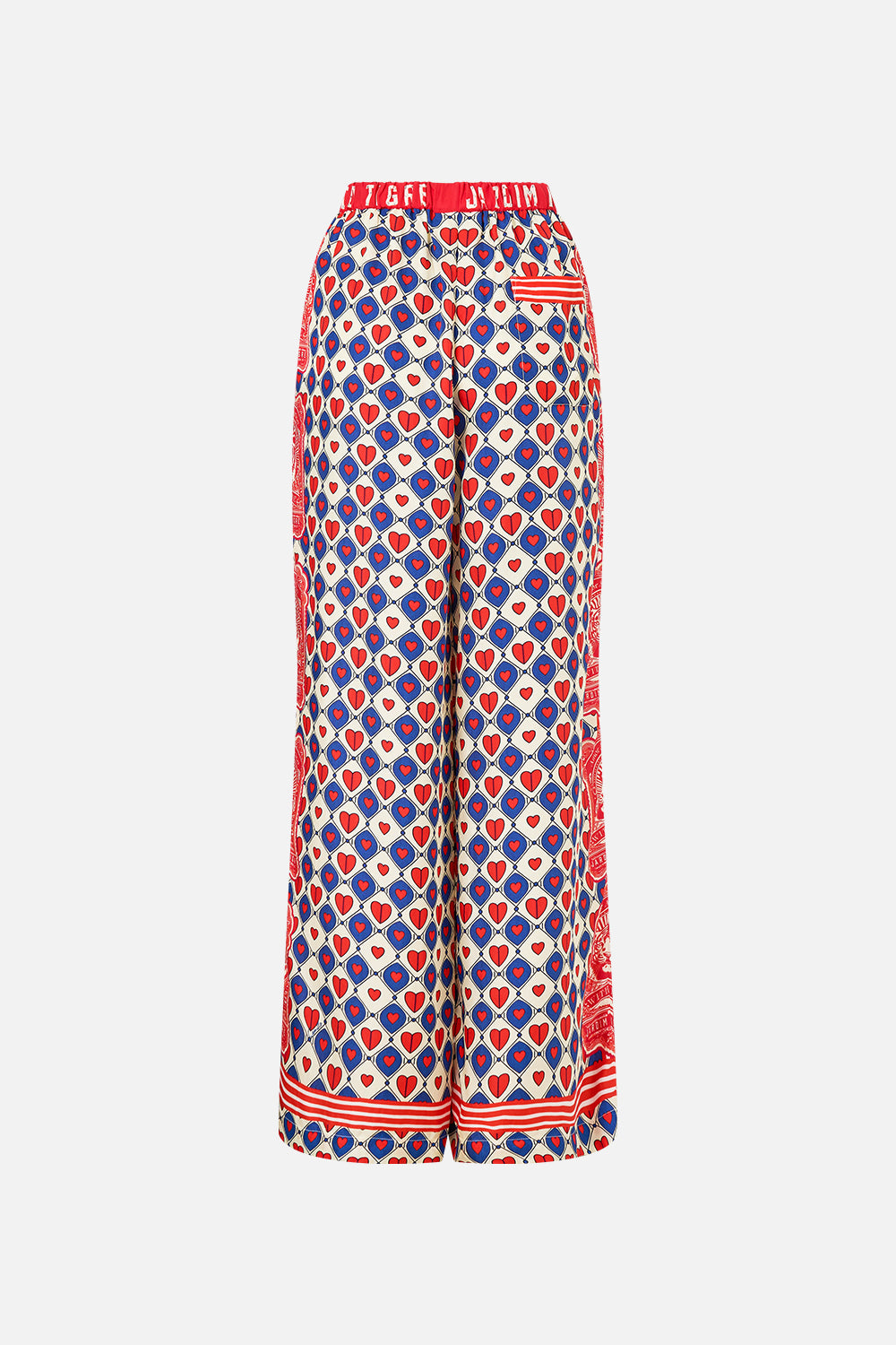 The CAMILLA Button Front Lounge Pant in our Rinse & Roar print.