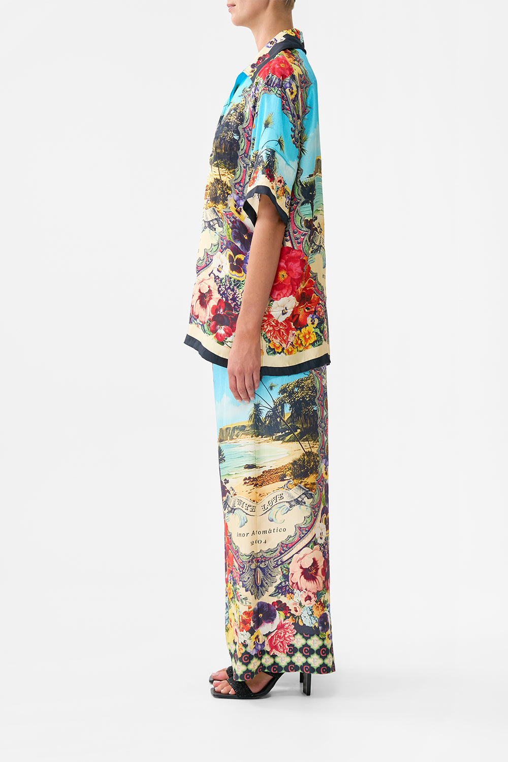 The CAMILLA Oversized Shirt With Pocket in our Bathing Bombshell print.