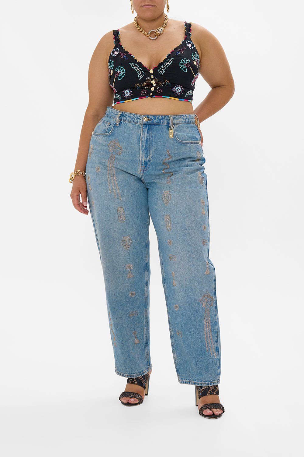 MILLA SACRED SYMBOLS GIRLFRIEND JEAN DENIM