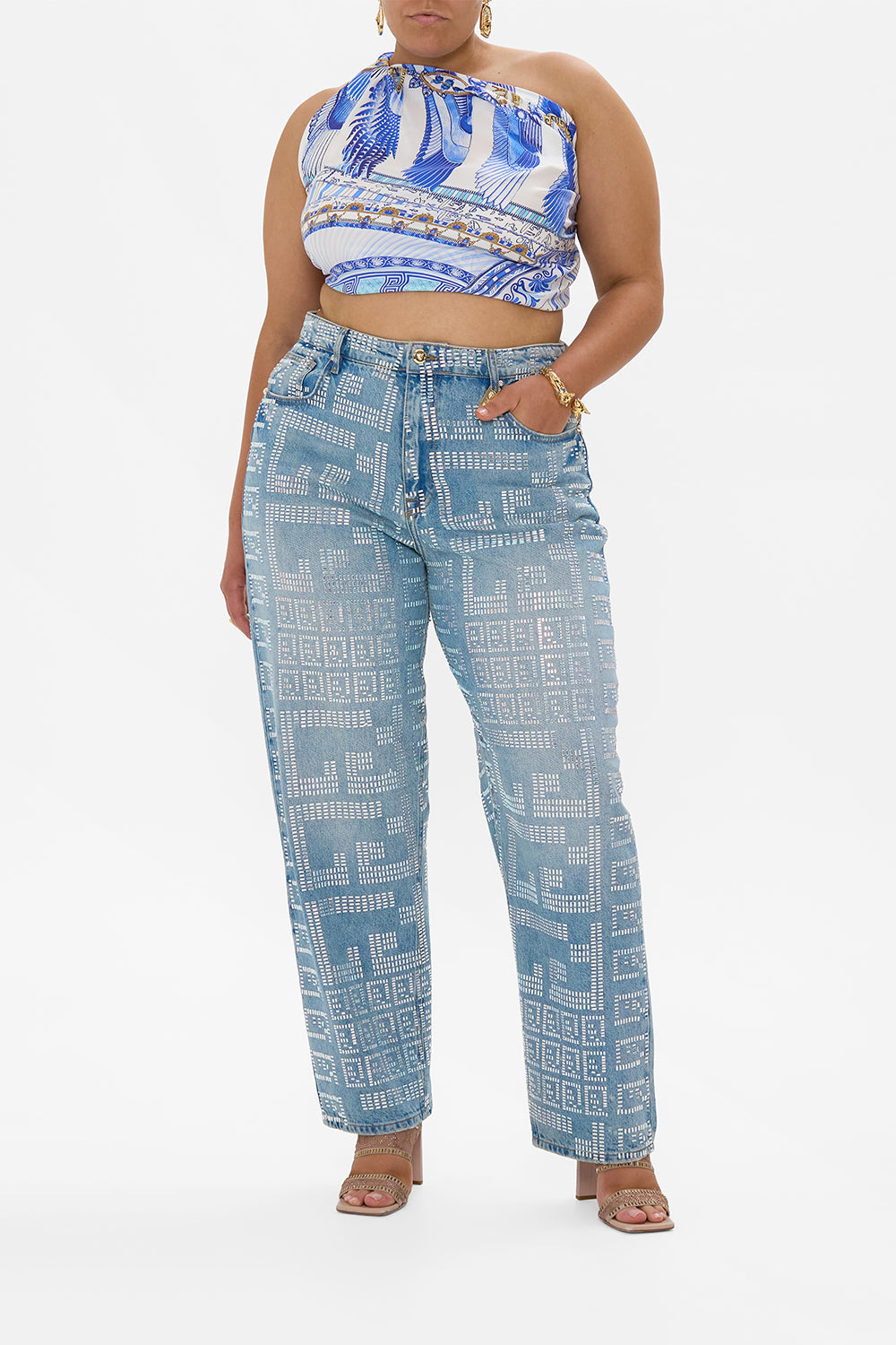 The CAMILLA MILLA MYSTIC MONOGRAM GIRLFRIEND JEAN DENIM