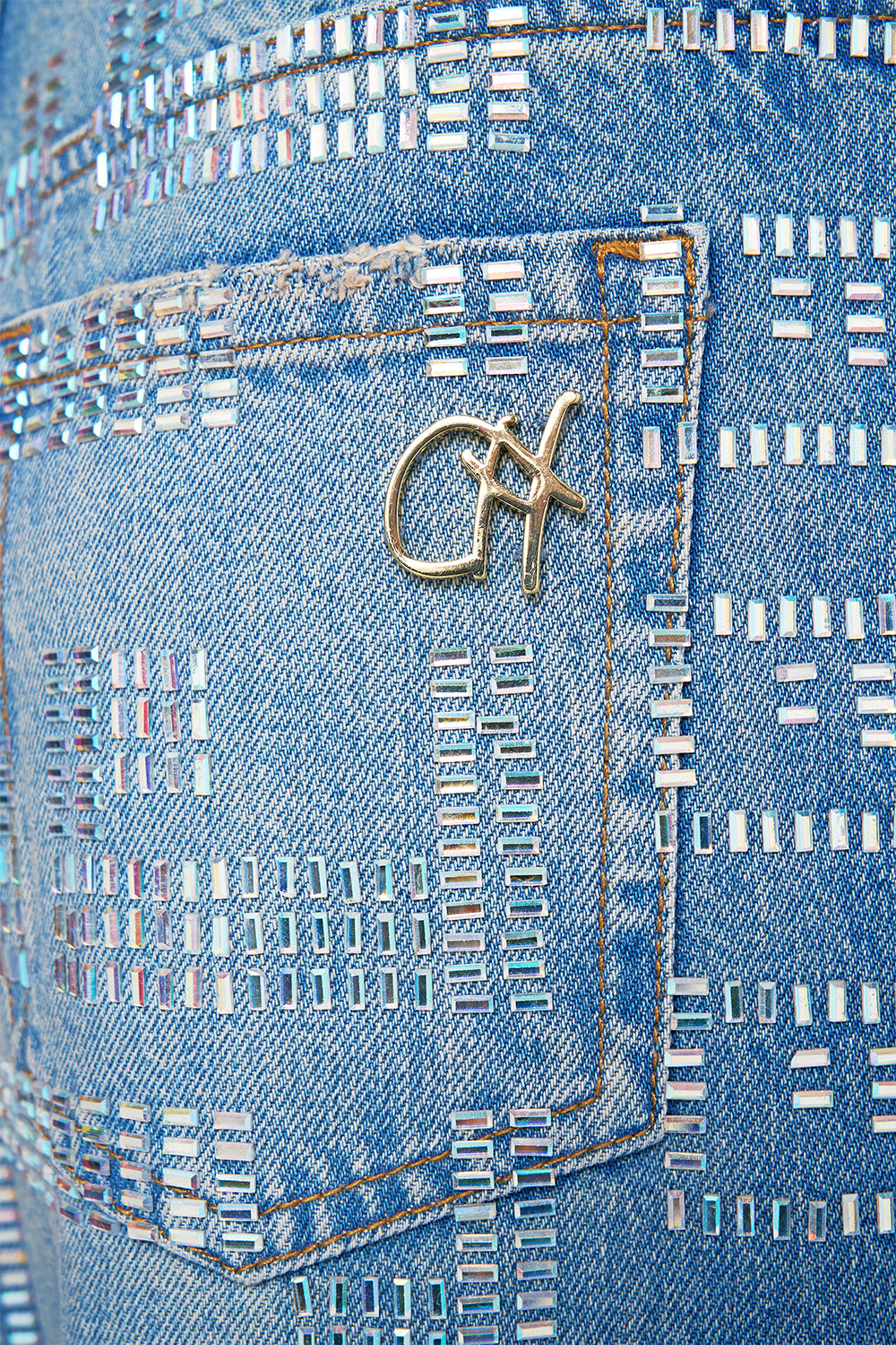 The CAMILLA MILLA MYSTIC MONOGRAM GIRLFRIEND JEAN DENIM