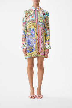 The CAMILLA Mini Shirt Dress in our Spirit Of Santa Maria print.