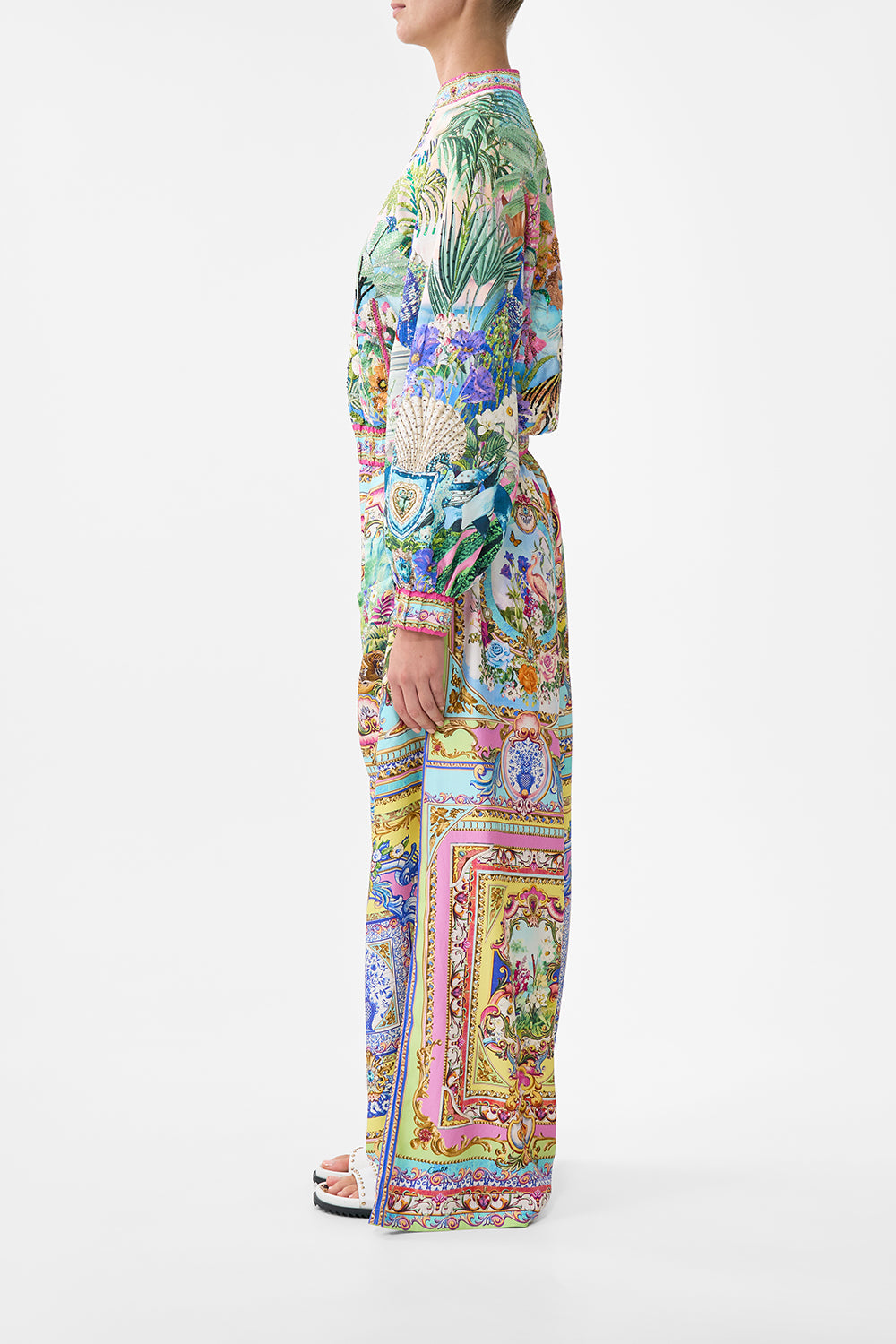 The CAMILLA Blouson Sleeve Bomber in our Spirit Of Santa Maria print.