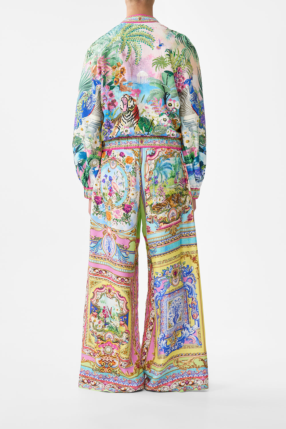 The CAMILLA Blouson Sleeve Bomber in our Spirit Of Santa Maria print.