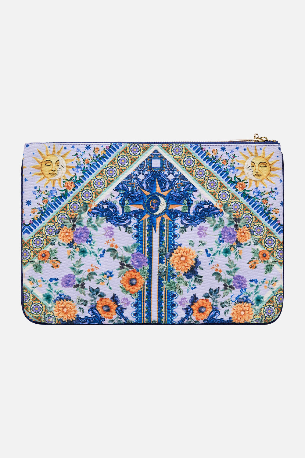 The CAMILLA Small Canvas Clutch in our Luscious In Lisbon print.