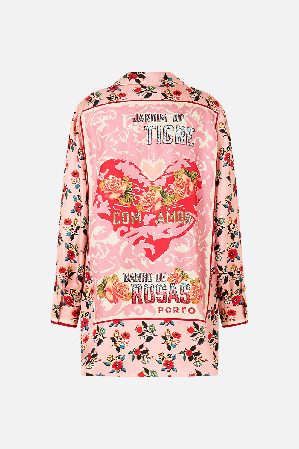 The CAMILLA Double Breasted Soft Jacket in our Pink Porto print.