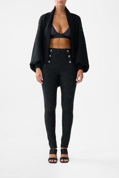 The CAMILLA Cable Knit Layer in our Solid Black print.