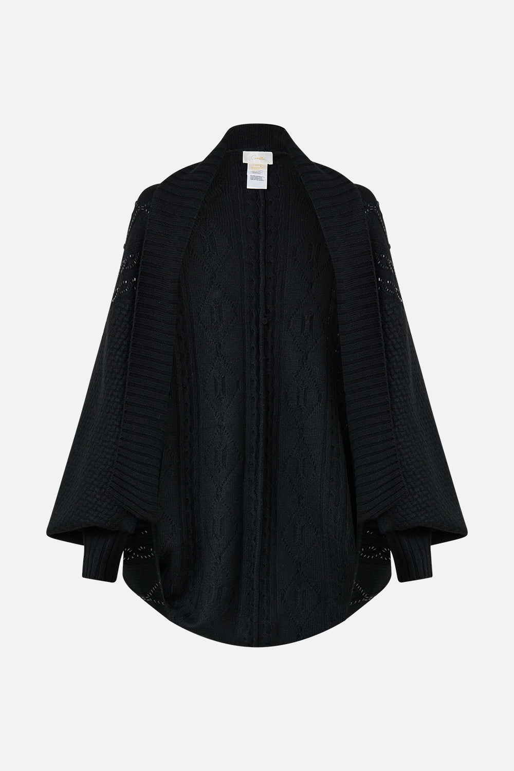 The CAMILLA Cable Knit Layer in our Solid Black print.