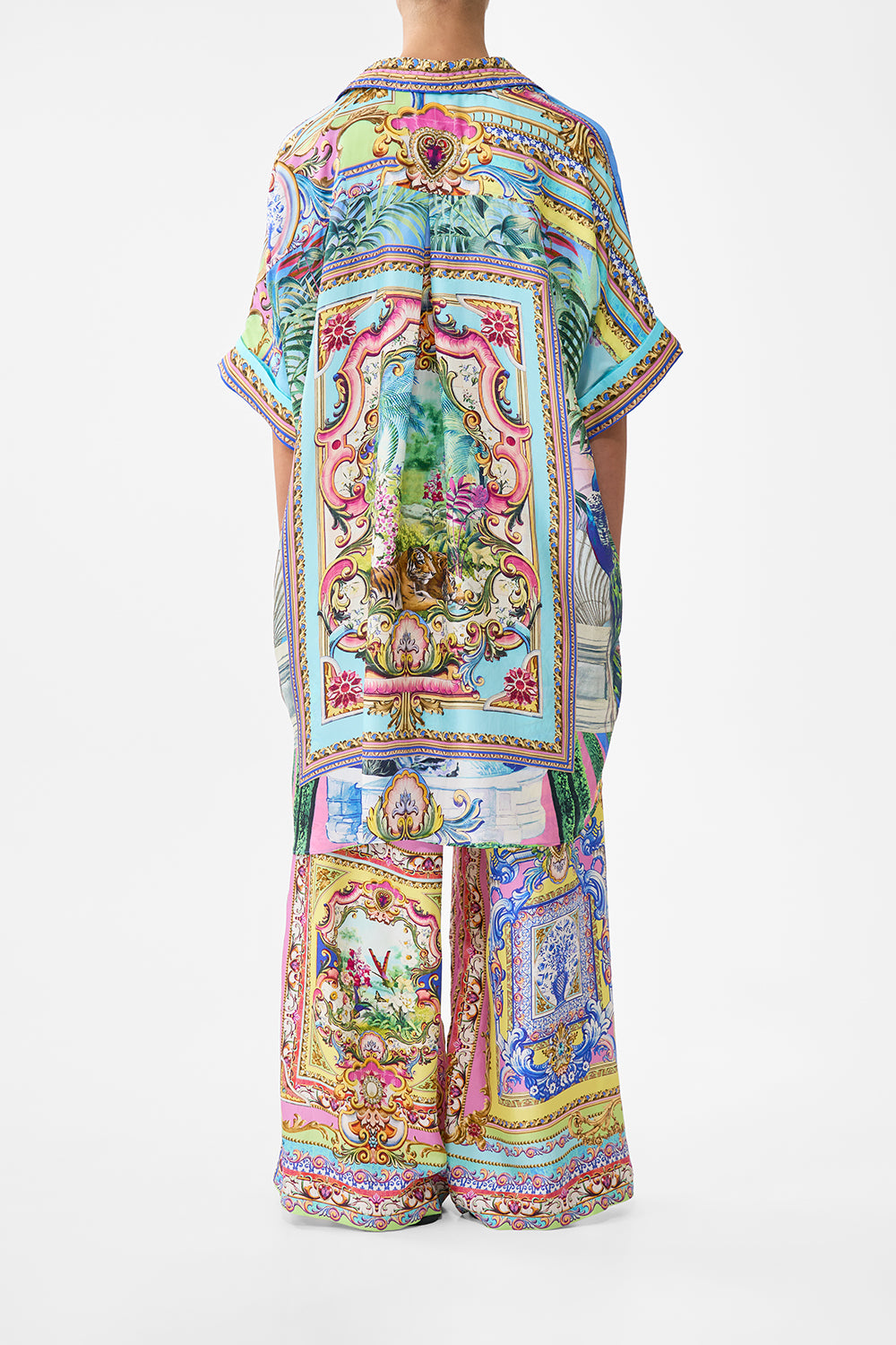 The CAMILLA Oversized Pocket Tunic in our Spirit Of Santa Maria print.